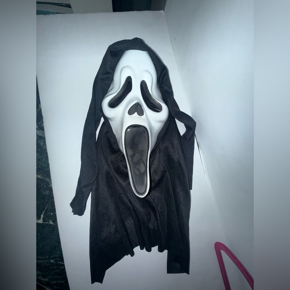 Black and White Ghost Face Mask